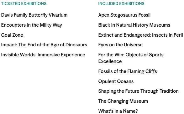 Mostre AMNH (New York) al 31 agosto 2026